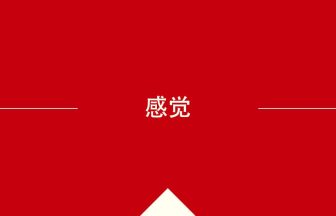 中国語や中文での感觉の意味・使い方・発音［中国語］