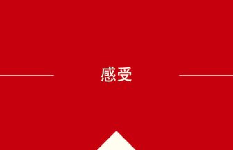 中国語や中文での感受の意味・使い方・発音［中国語］