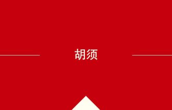 中国語や中文での胡须の意味・使い方・発音［中国語］