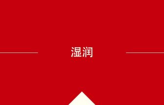 中国語や中文での湿润の意味・使い方・発音［中国語］