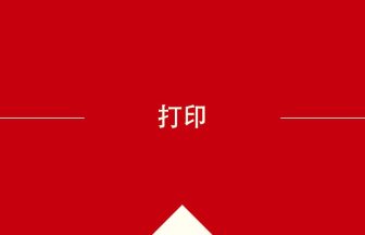 中国語や中文での打印の意味・使い方