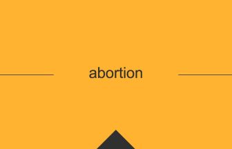 英単語 意味 abortion