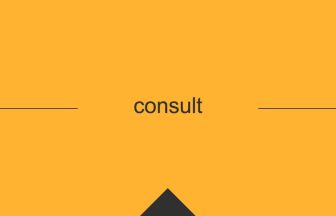 consult の英単語の意味や用法