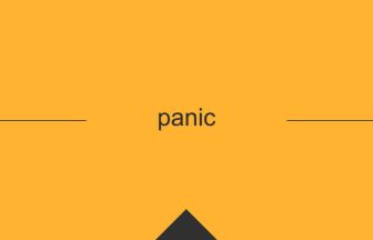 panic 意味 英単語 英語の使い方