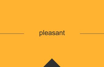 pleasant 意味 英単語 英語の使い方