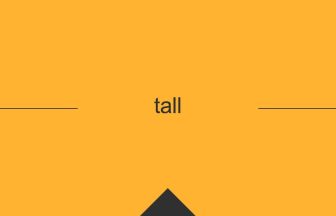 tall 英語 意味 英単語
