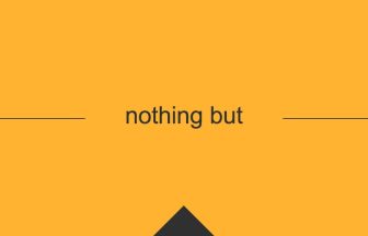 [nothing but] 英熟語の意味・使い方