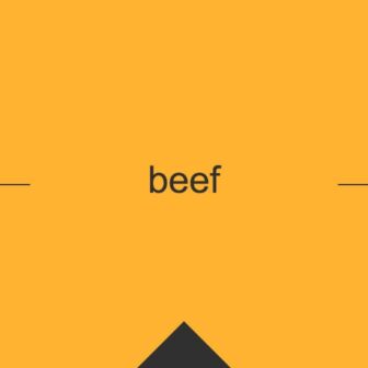 ［英単語］beef の意味・使い方・発音