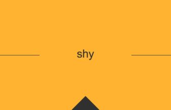［英単語］shy の意味・使い方・発音